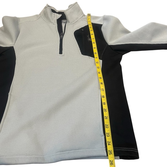 Men’s Spyder Bandit Outbound Black and Grey Fleece 1/4 Zip Jacket Pullover - Picture 5 of 5